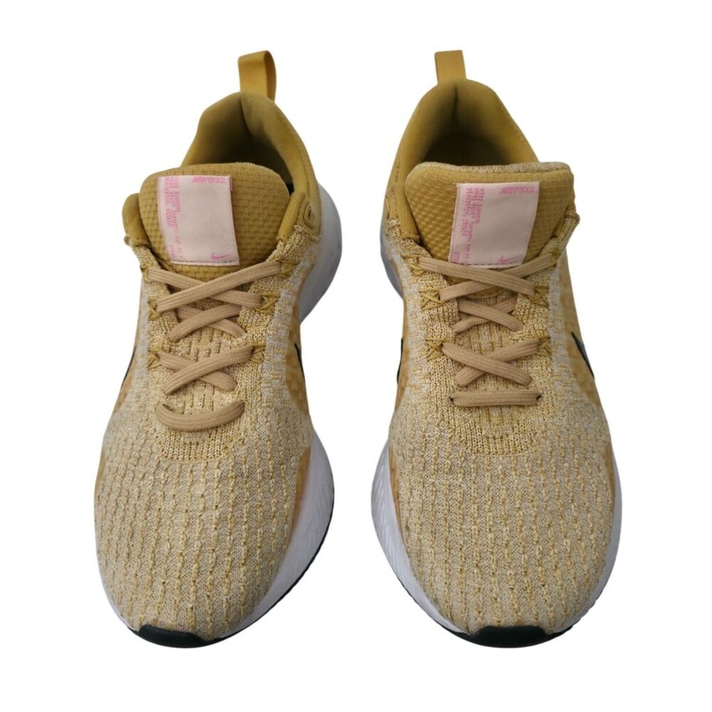 Nike React Infinity Run Flyknit 3 Wheat Gold Running Shoes Women's Size 8.5 - Picture 2 of 10